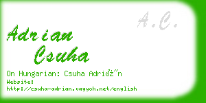 adrian csuha business card